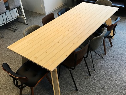 plywood multiplex kantine kantoor vergaderen tafel maatwerk office apps app custom uniek